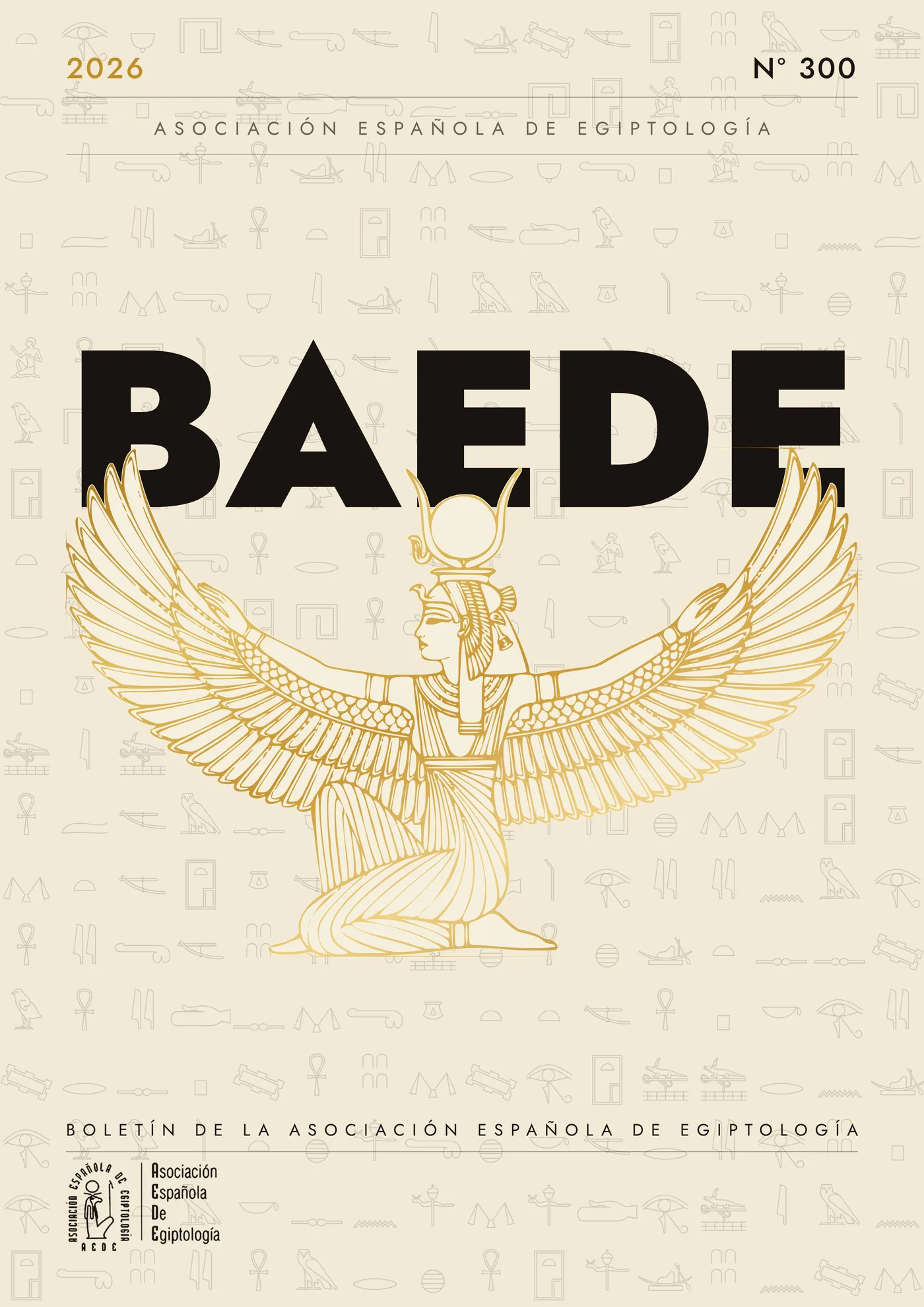 The same winged Isis proposal with the BAEDE acronym set in a sans serif